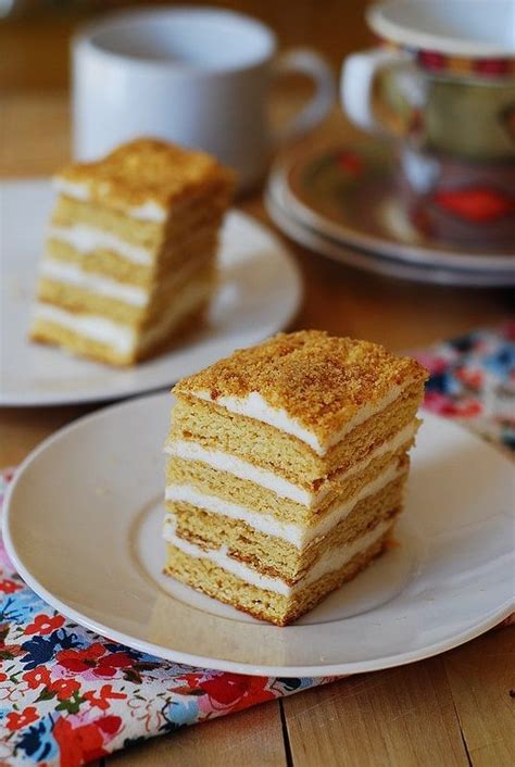 Russian Honey Cake With Cooked Flour Frosting Medovik Russian Honey