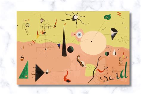 Joan Miro Catalan Landscape Canvas Print Surrealism Art Etsy