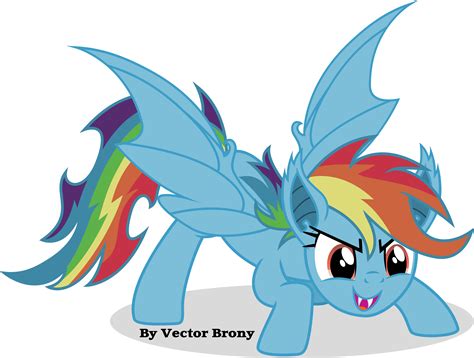 Rainbow Bat By Vector On Deviantart Mlp My Little