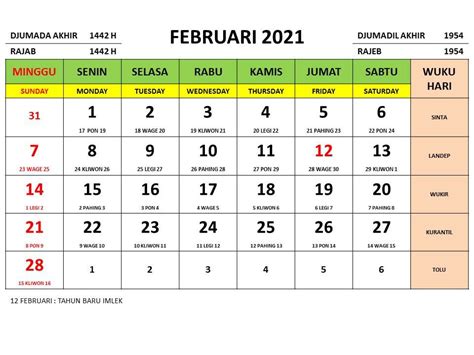 Kalender Nasional Tahun 2021 Lengkap Dengan Tanggalan Jawa Dan Islam 10월 달력