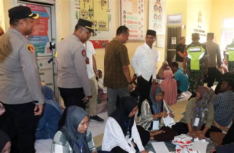 Dampingi Pj Bupati Wakapolres Aceh Timur Lakukan Pemantauan Pelipatan