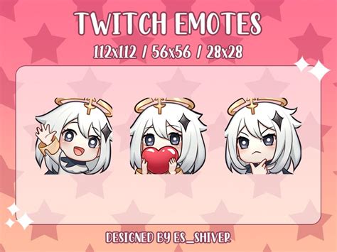 Paimon Genshin Impact Twitch Emotes Etsy