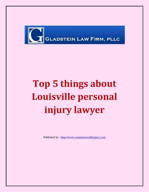 Top 5 things about Louisville personal injury lawyer by heath erfulle - Issuu