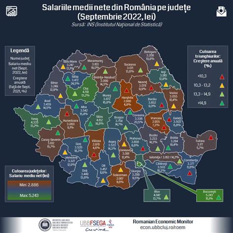 GRAFIC Harta salariilor din România Județele cu cei mai bine plătiți