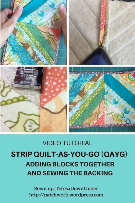 Strip Quilt As You Go Qayg Quilt Sewing Blocks And Adding Sashing Sewn Up