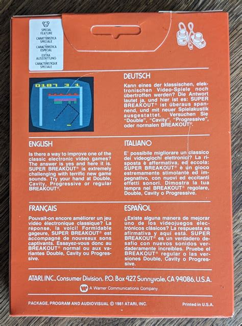 Super Breakout Atari 2600 VCS New Sealed EBay