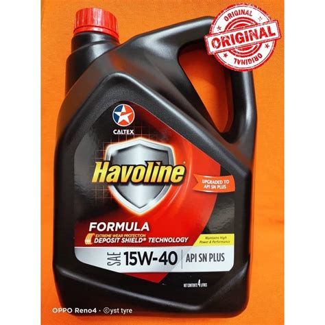 Caltex W Havoline Formula Api Sn Plus L Shopee Malaysia