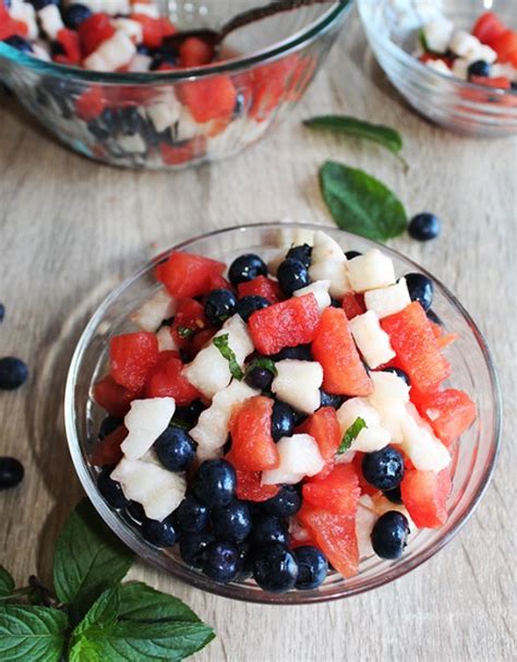 Red White And Blue Fruit Salad Simple And Savory