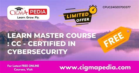 Learn Master Course Cc Certified In Cybersecurity Free Udemy