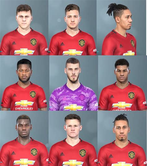 PES 2020 Manchester United Facepack For PES 2019 By LR7 PESNewupdate