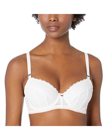 Freya Daisy Lace Demi Soft Foam Padded Half Cup Underwire Bra In White