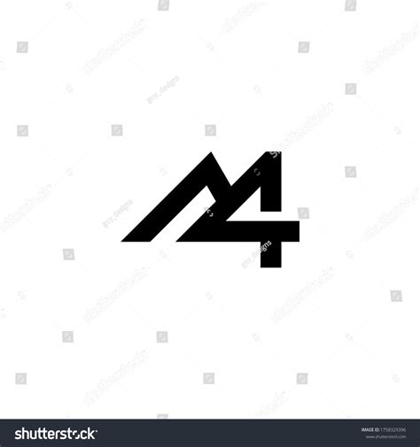 M4 Logo Design Concept Initials Stock Illustration 1758329396 ...