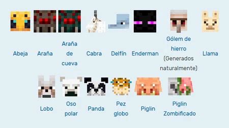 Bestiario De Minecraft Todo Sobre Las Criaturas Pasivas Y Neutrales