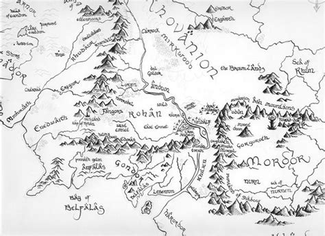 map   middle earth  shiva anarion  deviantart