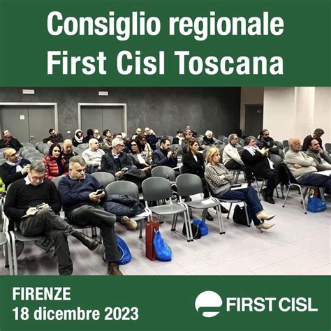 First Cisl Toscana si è svolto a Firenze il Consiglio regionale