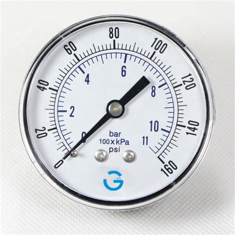 High Quality Black Steel 1 5inch 40mm Vacuum Gauge With Back Connection