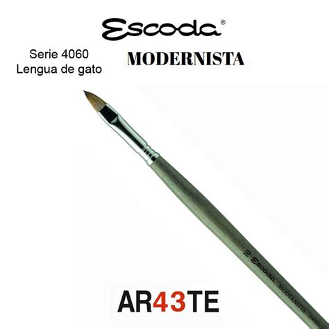 Pincel Escoda Serie 4060 Modernista Plano Lengua De Gato