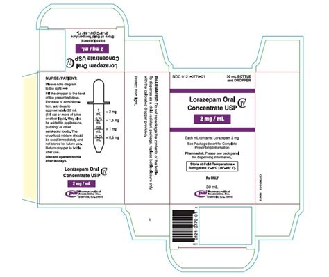 Lorazepam Oral Concentrate Usp 2 Mg Per Ml Civ