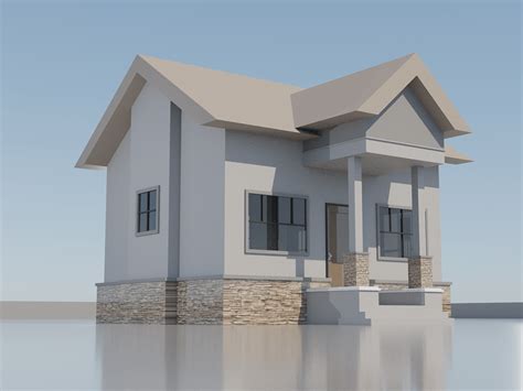 Bungalow 3D Modeling on Behance