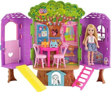 Amazon es Barbie Chelsea casa de muñecas Casita del Árbol juguete 3