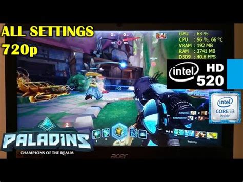 Intel Hd Paladins I U P All Settings Youtube