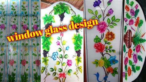 Window Glass Colour Design Window Glass Painting Design YouTube