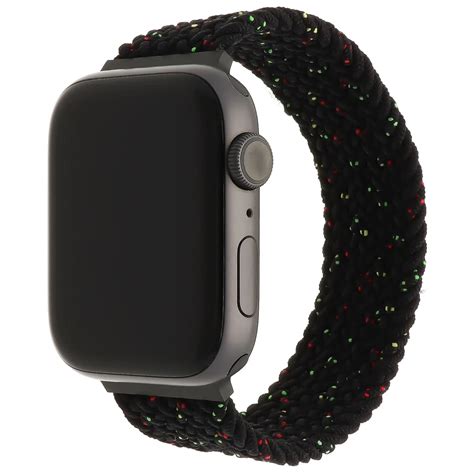 Bracelet nylon Boucle unique tressé Apple Watch unité noir