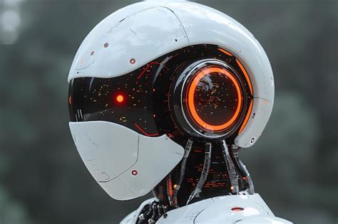 Premium Photo Robot With Red Light On Its Face