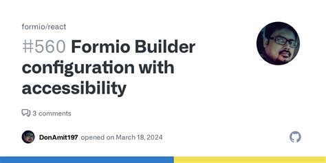 Formio Builder Configuration With Accessibility Issue Formio