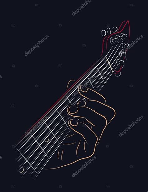 Tocando Acorde De Guitarra Vector De Stock Por Dominykas Isterikas Lt