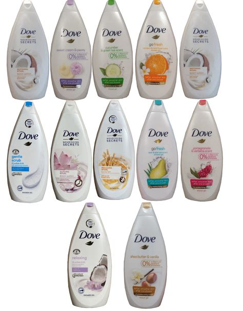 Dove Body Wash Shower Gel 169 Oz Flavorassorted Sizepack Of 6