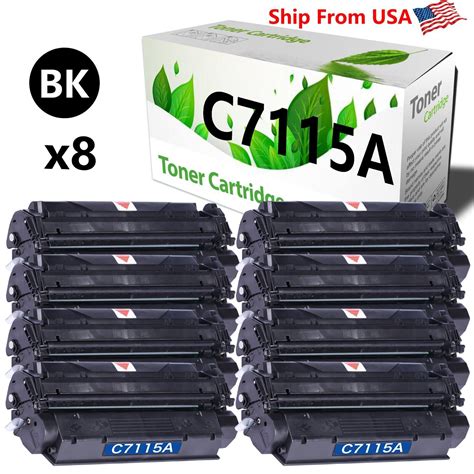 8PK C7115A 7115A Toner Cartridge Laser Jet 1005 3300MFP Printer