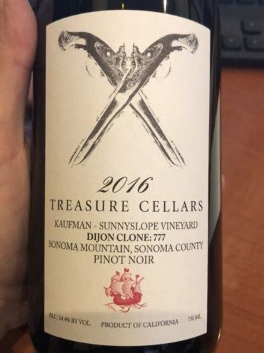 Treasure Cellars Kaufman Sunnyslope Vineyard Dijon Clone