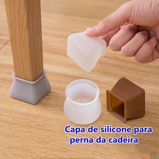 Kit De 4 8 e 16 Silicone Tampa Do Pé Da Cadeira Mudo Silicone