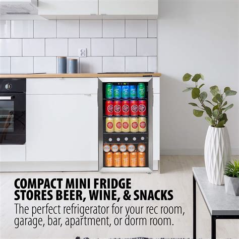 Deco Chef Beverage 118-Can Beverage Refrigerator and Cooler with Glass