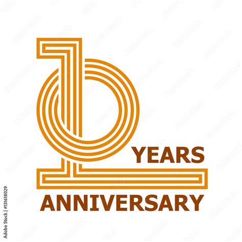 10 years anniversary symbol vector Stock Vector | Adobe Stock