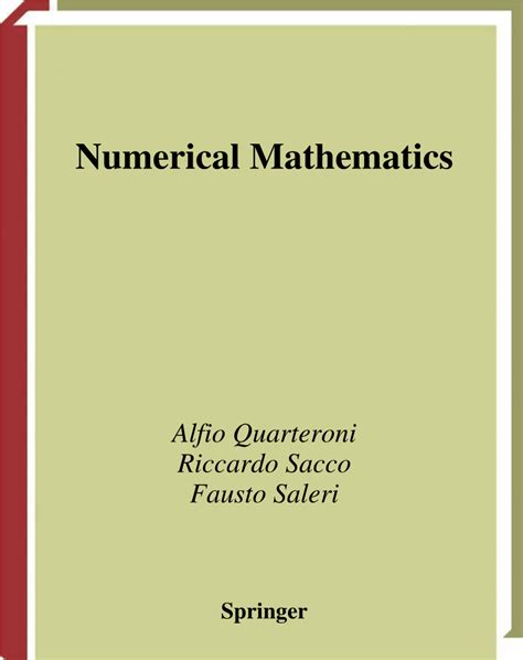 Pdf Numerical Mathematics