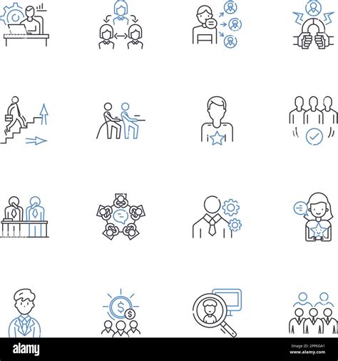 Human Capital Line Icons Collection Talent Skills Education Experience Expertise Training