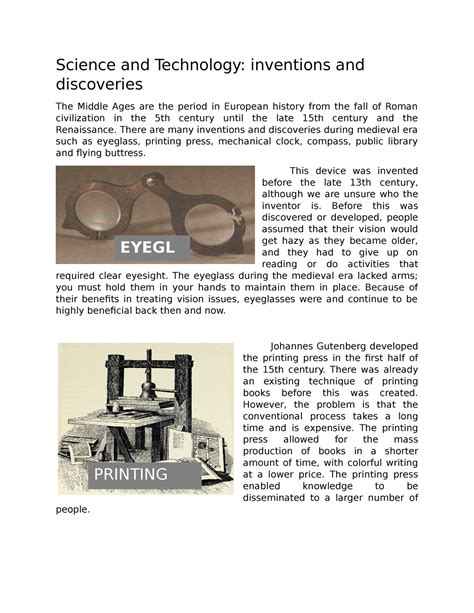 STS Invvention And Discoveries Science And Technology Inventions And