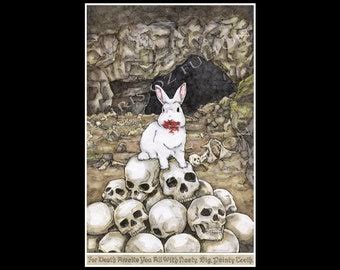 Killer Rabbit of Caerbannog Poster Art Print by Chris Oz - Etsy