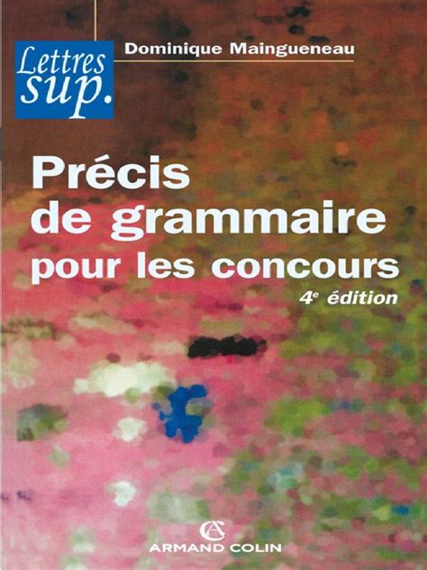 Précis De Grammaire Pour Les Concours Maingueneau Pdf