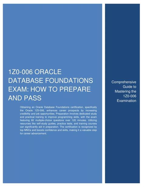 Ppt Z Oracle Database Foundations Exam How To Prepare And Pass