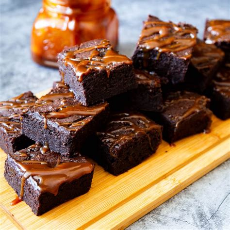 Decadent Caramel Brownies: A Sweet and Gooey Delight - Veena Azmanov Kitchen