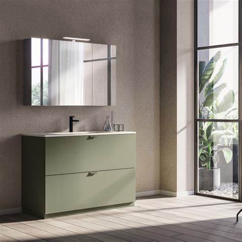 Mobile Lavabo Bagno A Terra Moderno Con Cassettoni Blues BMT