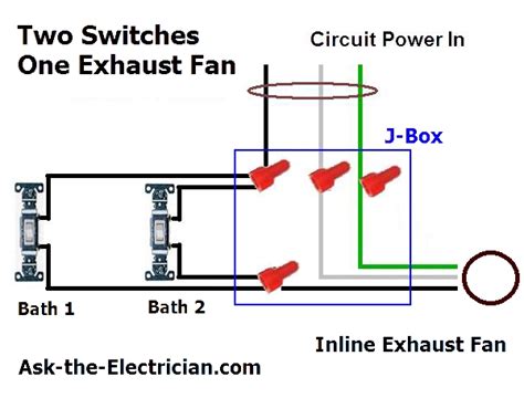 How To Wire A Bathroom Fan With Two Switches Artcomcrea