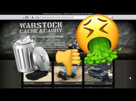 Top Worst Warstock Vehicles To Buy In Gta V Online Ft Bxnji Youtube