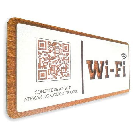 Placa De Sinalização Uso De Wi Fi Qr Code Victare Oficial