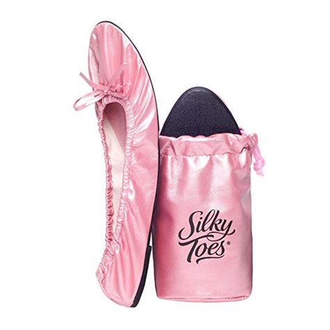 Silky Toes Foldable Travel Portable Flat Comfort Shoes With Pouch X