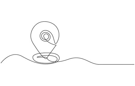 Premium Vector Continuous One Line Drawing Of Path And Location