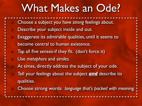 How To Write An Ode Template